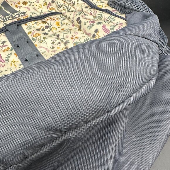 Adidas Stratton III Backpack Woodland Floral Cream Gray Multiple Pockets - Picture 10 of 15